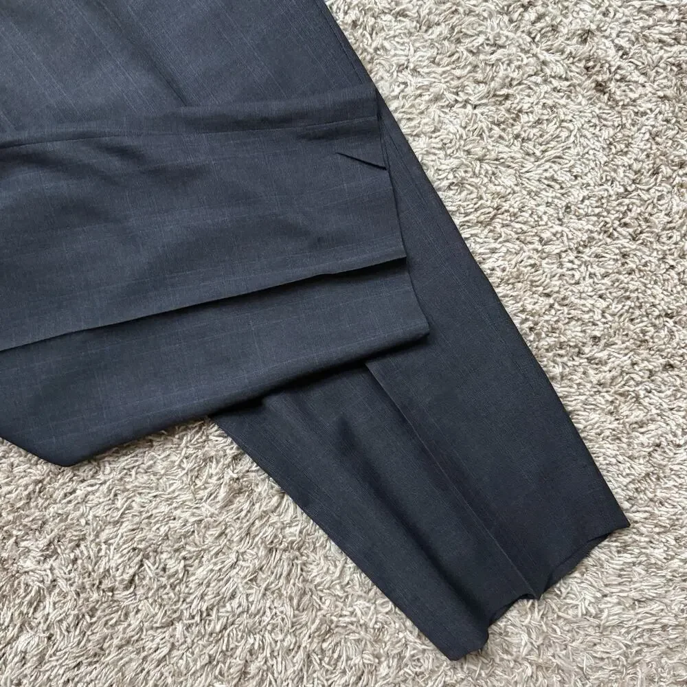 Canali Made In Italy Grey Suit And Pants 2 Button 100% Wool Size 42R Size 36W